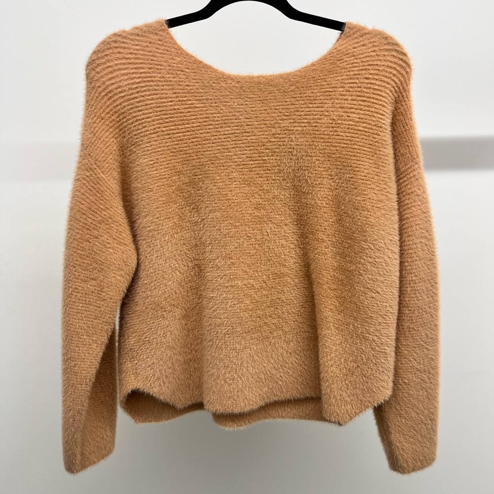 Fuzzy Salmon Sweater